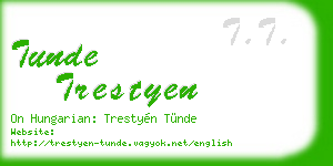 tunde trestyen business card